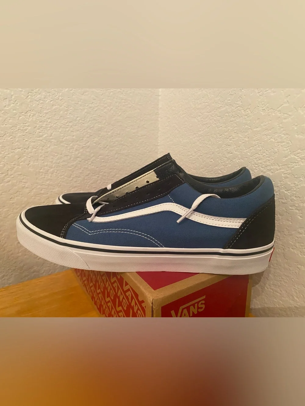 Vans Blue and Black Old Skool Skate Sneakers